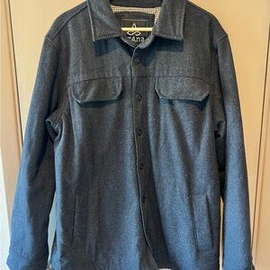 Prana Charcoal Men's Wool Blend Jacket